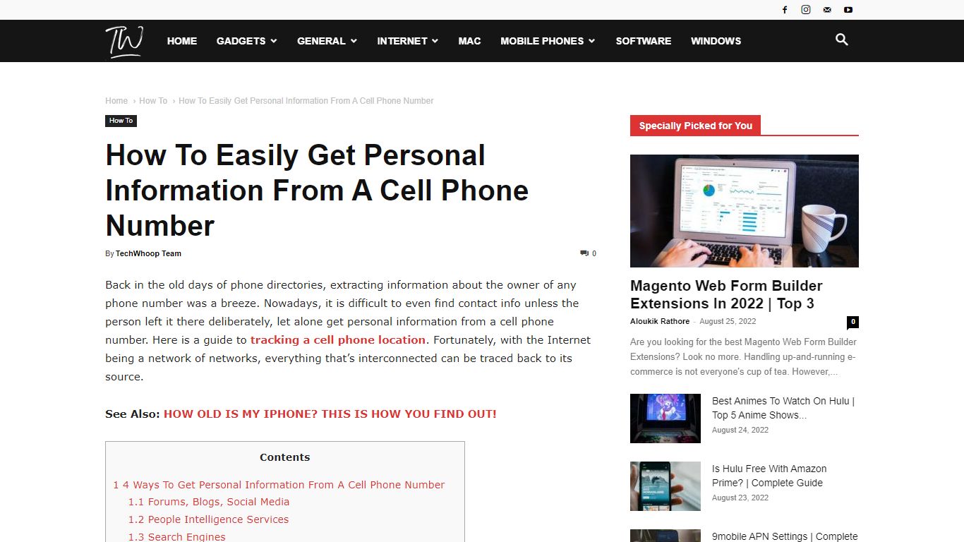 How To Easily Get Personal Information From A Cell Phone Number - TechWhoop